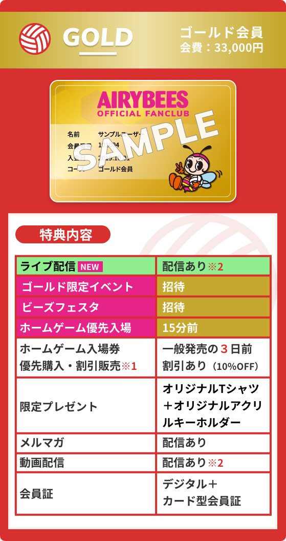 ゴールド会員